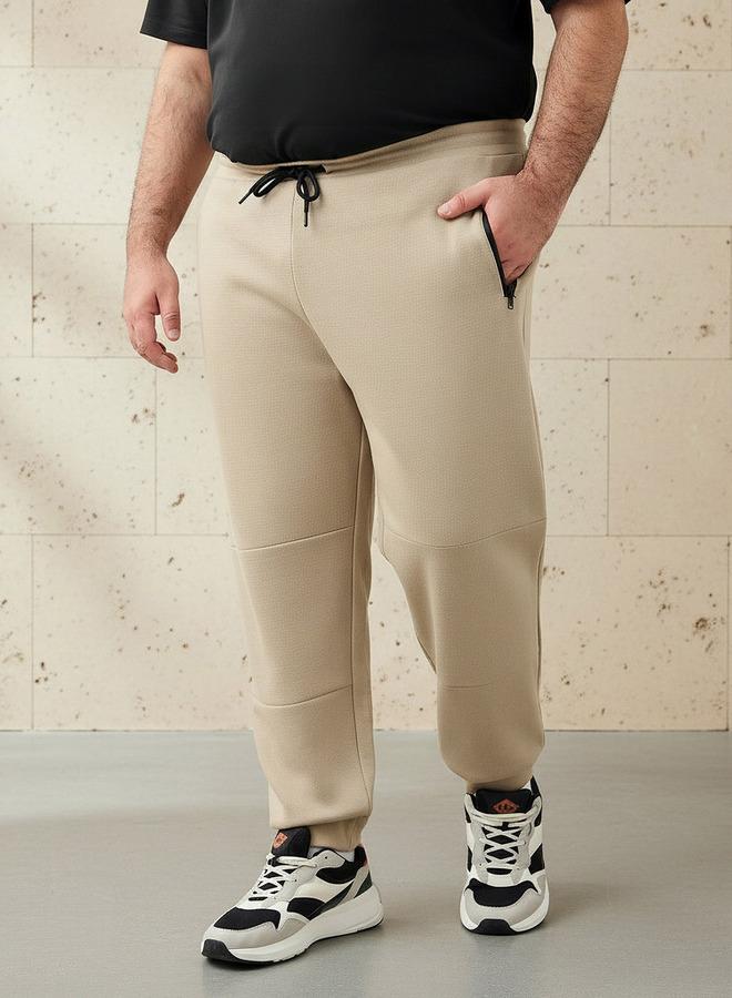 Maxim Men Regular Fit Joggers with Cut and Sew Detail - Image 1